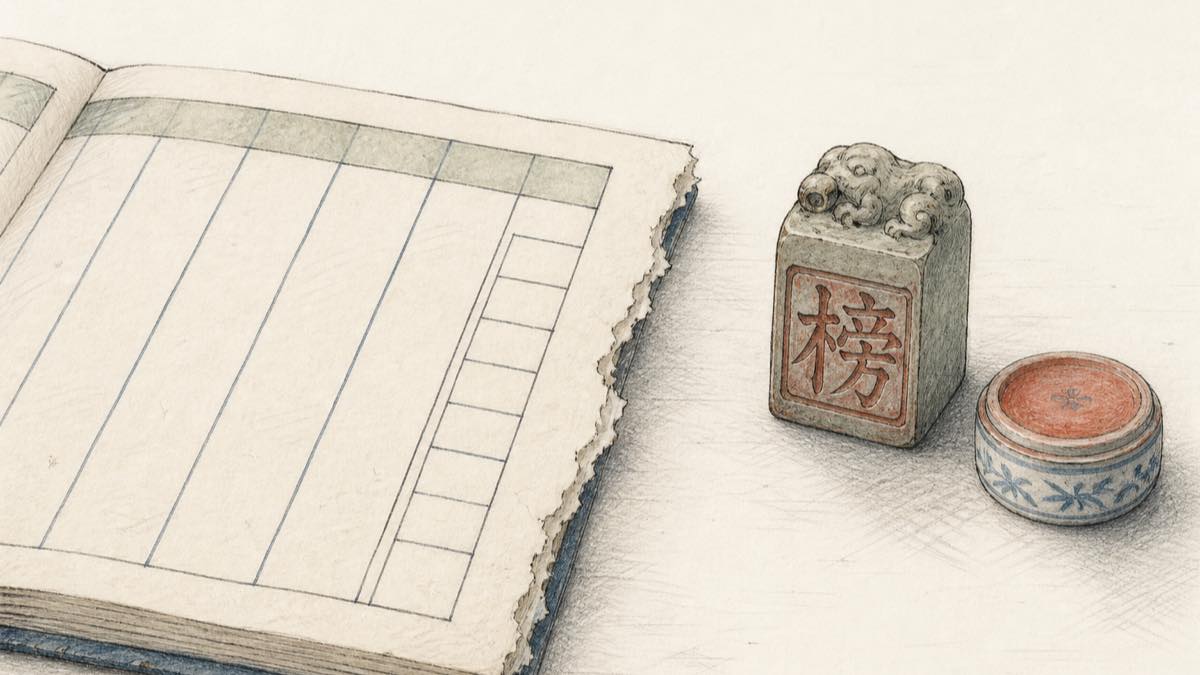 A ranked leaderboard table ending at a torn paper edge, with an unmeasured Chinese character block sitting in the blank space beyond it